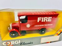 CORGI: A Thornycroft Van in 'Lincolnshire Fire Brigade' livery by Corgi, complete with original packaging [Location: Sydney] - 2