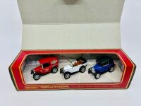 MATCHBOX YESTERYEAR: A Matchbox Models of Yesteryear box set, 'Special Limited Edition Austin 7 Collection' (YS-65), featuring three 1:43 scale models of the Austin Seven, complete with original packaging [Location: Sydney]
