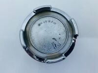 WHEEL CENTRE CAP: A chrome wheel centre cap, marked W 29 M F 18 - 3