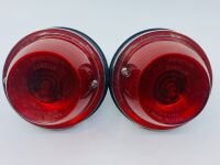 TAIL LIGHTS: A pair of Carello tail lights with chrome bezels in original box - 5