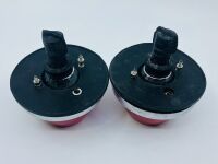 TAIL LIGHTS: A pair of Carello tail lights with chrome bezels in original box - 6