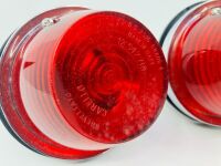 TAIL LIGHTS: A pair of Carello tail lights with chrome bezels in original box - 7
