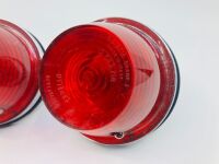 TAIL LIGHTS: A pair of Carello tail lights with chrome bezels in original box - 8