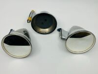 SIDE MIRRORS: A group of three Talbot 'bullet' shaped chrome side mirrors - 3