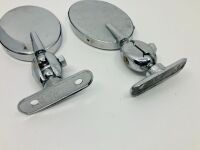 SIDE MIRRORS: A pair of chrome oval side mirrors with mounts - 5