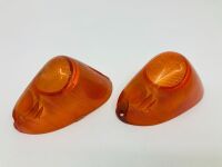 TAIL LAMPS: A pair of Lucas L549 red tail lamps with chrome bezels - 9