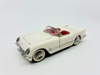 ICONIC CARS: Three models of various scales including a 1:24 scale 1953 Corvette by Franklin Mint, a 1:30 scale model of the 1932 Ford 3 Window by Superior and a 1:76 scale model of the Austin Healey MKIII by Oxford. [Location: Sydney] - 2