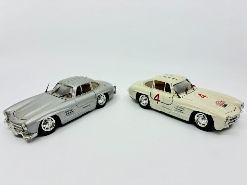 373 · MERCEDES-BENZ: Two 1:24 scale models by CB Car of the Mercedes-Benz 300SL. [Location: Sydney]