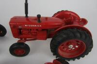 TRACTOR MODELS: Five die-cast tractors - various makes and models - 3