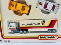 PORSCHE: A Matchbox Porsche Gift Set (MC-23) featuring a transporter and four 1:64 scale Porsche models, complete with original packaging [Location: Sydney] - 5