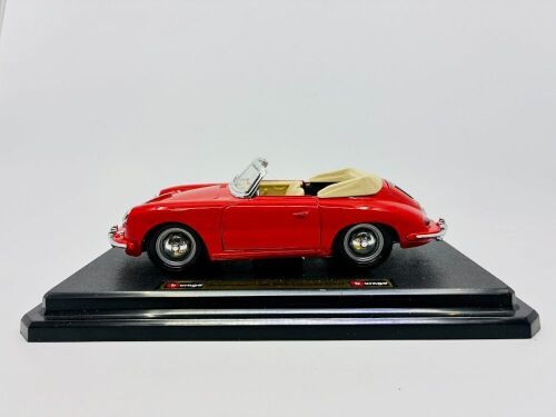 348 · PORSCHE: A 1:18 scale model by Burago of the 1961 356B Cabriolet, complete with original packaging [Location: Sydney]