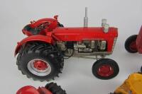 TRACTOR MODELS: Five die-cast tractors - various makes and models - 4