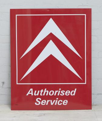 CITROEN: An aluminium 'Authorised Service' sign, 112x90cm.