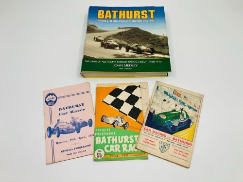 5 · BATHURST: Three original race programmes from the early 1950s together with the hardcover book 'Bathurst: Cradle of Australian Motor Racing' by John Medley [Location: Sydney]