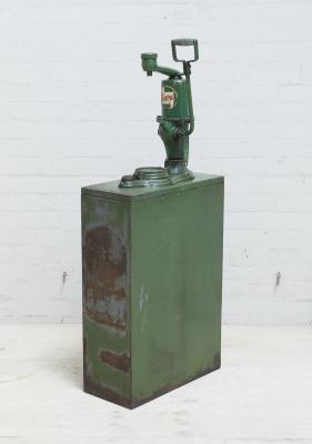 CASTROL: An original steel CASTROL OIL high boy with dipstick & filler cover, 82cm high.