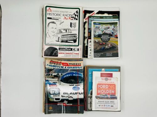 18 · HISTORIC RACING: A collection of race programmes covering various circuits including Wakefield Park, Winton together with 16 copies of the Historic Racing Register [Location: Sydney]