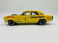FORD XY FALCON GT-HO: A 1:18 scale model by Classic Carlectables of the GT-HO Super Falcon 1972 ATCC Last Race at Oran Park in Grace Bros. livery [Location: Sydney] - 5