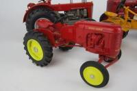 TRACTOR MODELS: Five die-cast tractors - various makes and models - 10