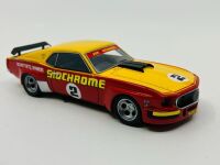 FORD MUSTANG SPORTS SEDAN: A 1:43 scale model by Armco of Jim Richards' Sidchrome Mustang Sports Sedan, together with a framed colour photo of the same car [Location: Sydney] - 2