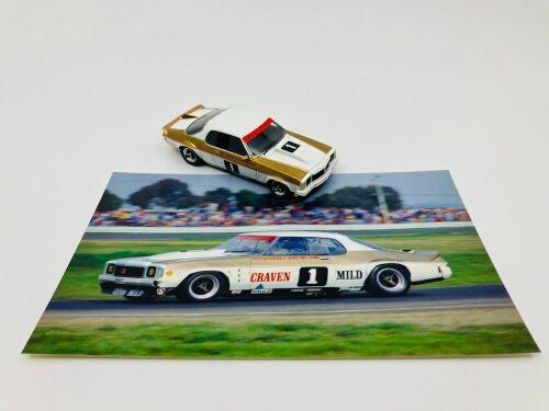 30 · HOLDEN HJ MONARO SPORTS SEDAN: A 1:43 scale model by Armco of Ian 'Pete' Geoghegan's Monaro GTS Sports Sedan [Location: Sydney]