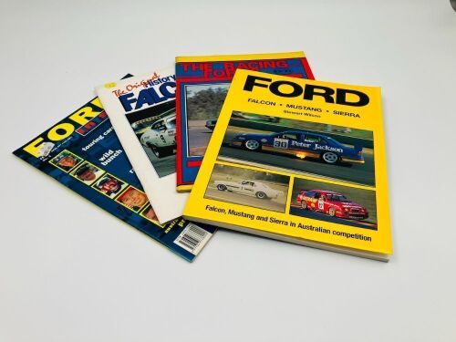 46 · FORD: A group of four softcover publications covering Ford's racing in Australia including 'Ford Falcon, Mustang & Sierra' by Stewart Wilson and 'The Racing Fords' [Location: Sydney]