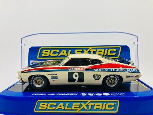 43 · FORD XB FALCON GT: A 1:32 Scalextric slot car in Allan Moffat/Vern Schuppan #9 livery, in original packaging [Location: Sydney]