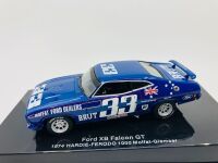 FORD XB FALCON GT: A 1:43 scale model by Autoart of the #33 1974 Hardie-Ferodo 1000 winner of Moffat/Glemser [Location: Sydney]