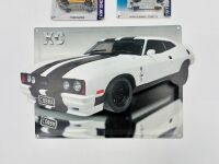 FORD FALCON: Two 1:64 scale Hot Wheels models of the Ford Falcon XB Hardtop together with an XC Cobra metal sign. [Location: Sydney] - 2