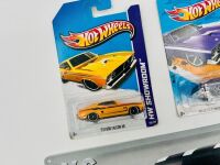 FORD FALCON: Two 1:64 scale Hot Wheels models of the Ford Falcon XB Hardtop together with an XC Cobra metal sign. [Location: Sydney] - 3