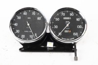 VINCENT: An exceptional restored Smiths 150 MPH speedometer gauge, often known as the five inch 'dinner plate' speedometer and also a Smiths tachometer, 12.5cm diameter suit Vincent Black Shadow