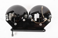 VINCENT: An exceptional restored Smiths 150 MPH speedometer gauge, often known as the five inch 'dinner plate' speedometer and also a Smiths tachometer, 12.5cm diameter suit Vincent Black Shadow - 3