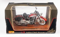 INDIAN: A Maisto 1:10 scale Indian Chief Roadmaster, # 31604, in original box