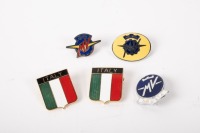 MV AGUSTA: A group of five small mostly MV Agusta lapel badges