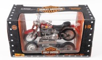 HARLEY-DAVIDSON: A Maisto 1:10 scale 1999 Harley-Davidson FLSTF 'Fat Boy', #31606 in original box