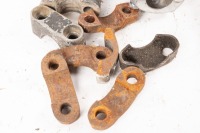 HANDLEBAR CLAMPS / TWISTGRIPS: A group of assorted handlebar clamps and some twistgrips - 2