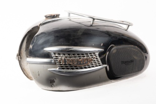 TRIUMPH: A circa mid 1960s Triumph fuel tank, believed to suit TR6 model