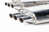 RAYGUN MUFFLERS: A pair of raygun mufflers to suit BSA Rocket 3 or early Triumph Trident - 2