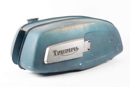 TRIUMPH: A Triumph T150 'breadbox' fuel tank with badges