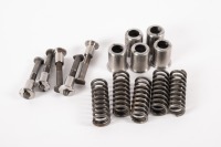 BURMAN GEARBOX PARTS: A group of Burman racing gearbox parts, includes five heavy duty clutch springs and stud assemblies