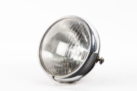 HEADLIGHT: A replica Lucas eight inch headlight with ammeter gauge