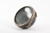 HEADLIGHT: A Lucas M143 headlight housing, rim & opaque lens, lens diameter 18cm, no internals