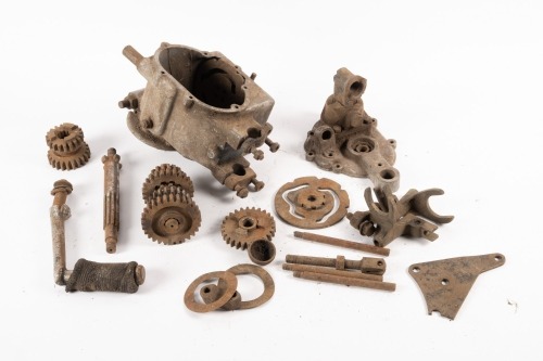 VELOCETTE: A Velocette rigid MAC gearbox (dismantled), number '9-14030'