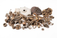 VELOCETTE: A tub of assorted Velocette MAC engine parts