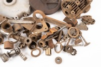VELOCETTE: A tub of assorted Velocette MAC engine parts - 3