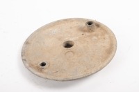 TRIUMPH: A Triumph pre-war seven inch alloy brake plate, to possibly suit Val Page model, cast with number 'W585'