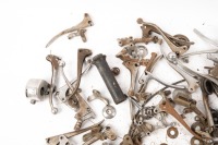 LEVERS / GRIPS / GAITERS: A tub of assorted levers, twistgrips & a pair of NOS fork gaiters - 3