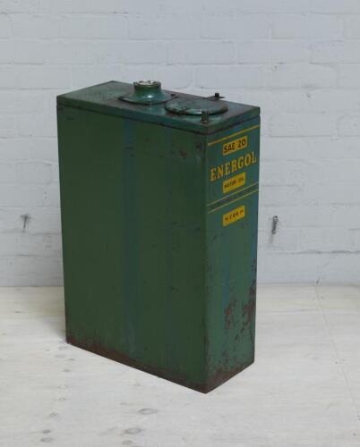 ENERGOL: An original steel ENERGOL MOTOR OIL high boy, 82cm high.