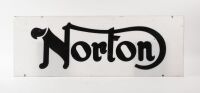 NORTON: A Norton coloured perspex composite sign, 27cm high, 76cm wide