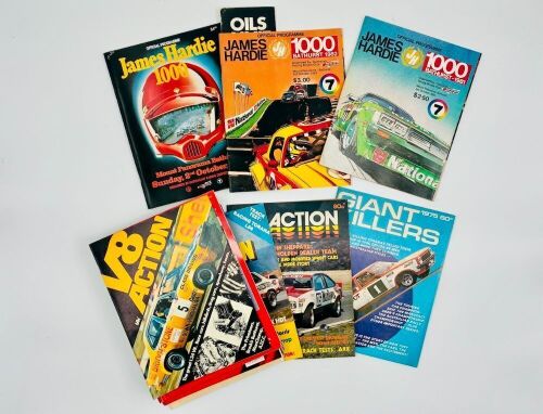 JAMES HARDIE 1000: A group of three original race programmes 1981-1982-1983, together with a group of period magazines [Location: Sydney]