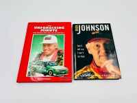 DICK JOHNSON: Two hardcover books including 'The Unforgiving Minute' by Bill Tuckey and his autobiography 'Dick Johnson: Don't tell me I can't do that' [Location: Sydney]
